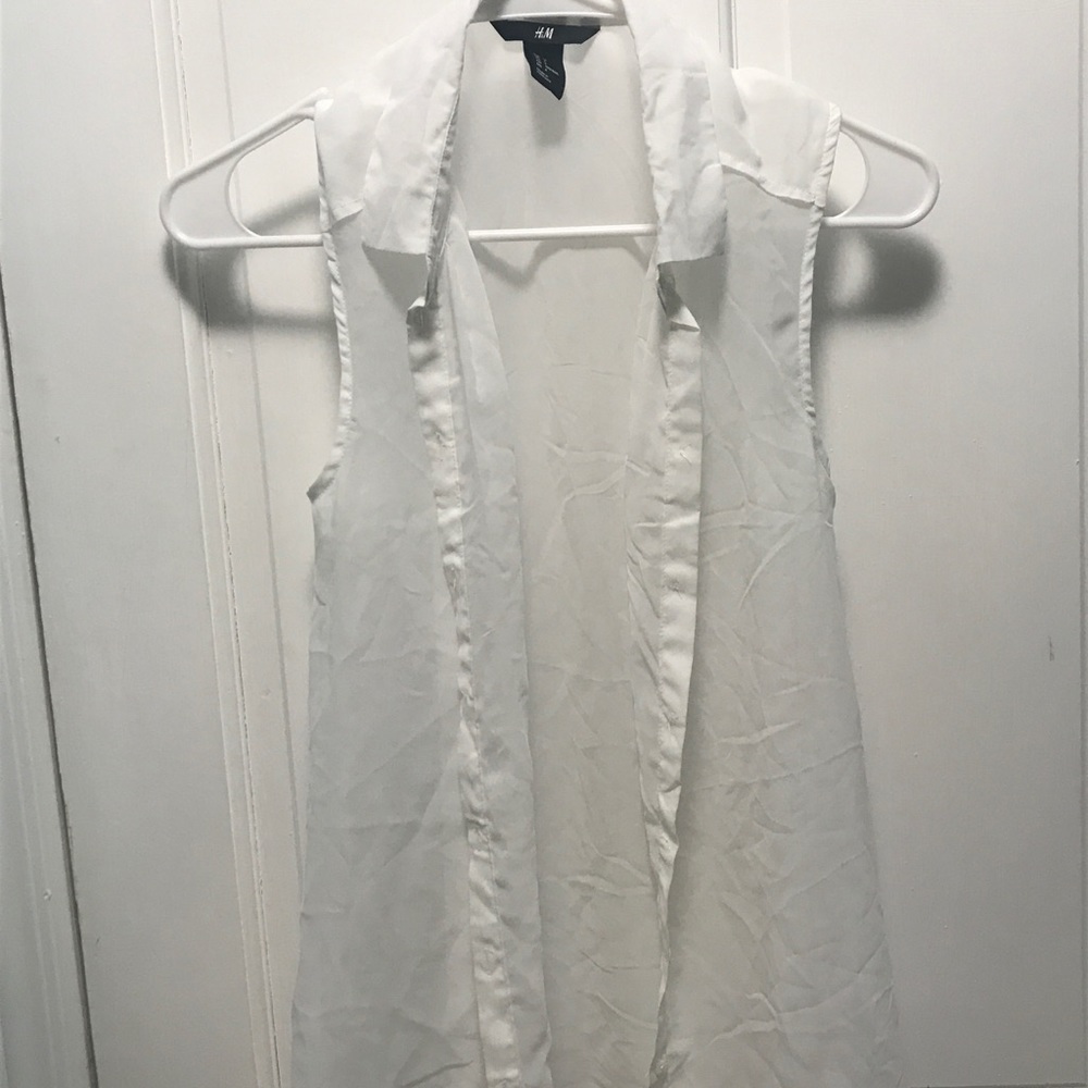 Sheer sleeveless blouse